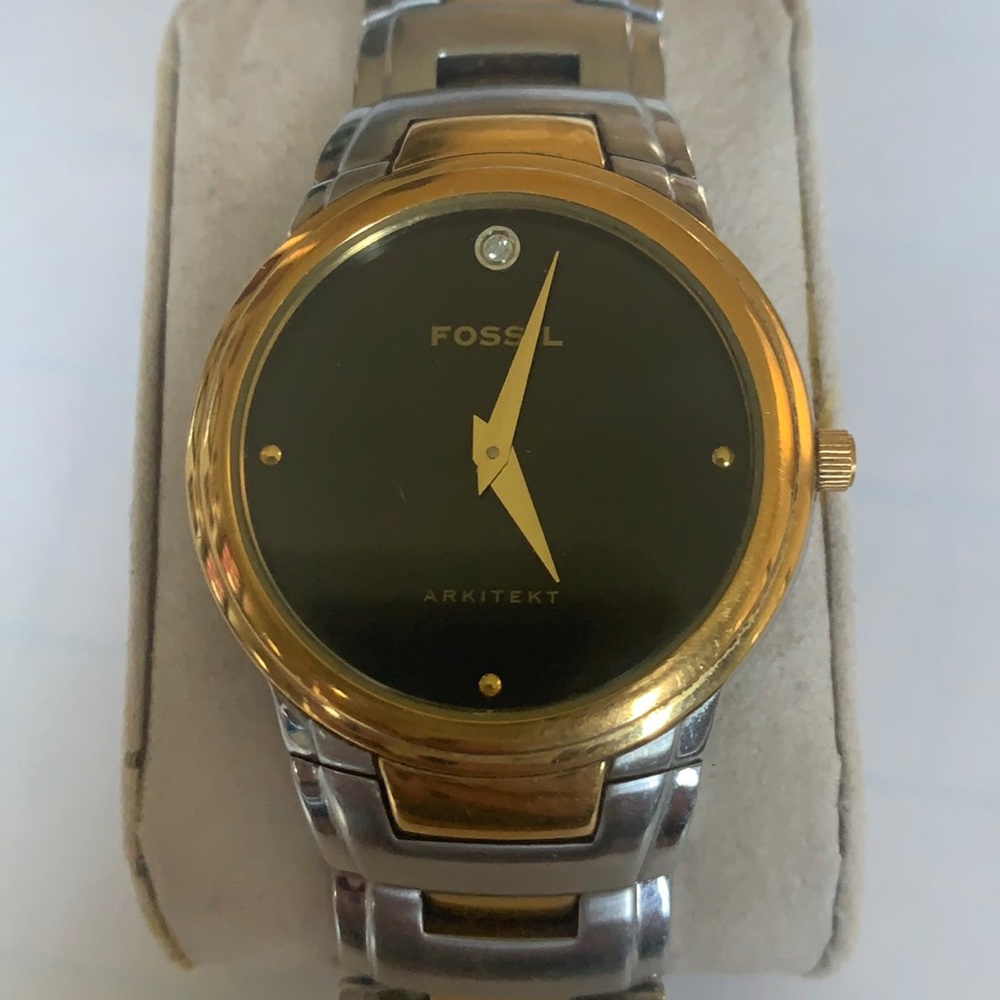Fossil Arkitekt Stainless Steel Diamond Watch